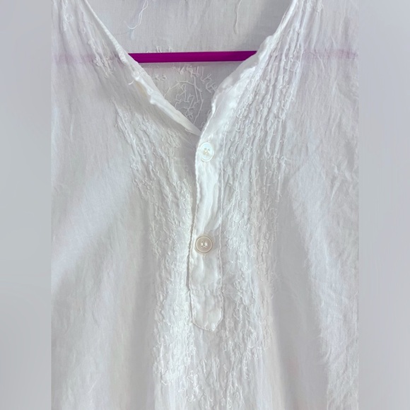 White Cloud White top with button up front; long sleeves; Women’s size Large - Picture 2 of 9